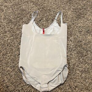 SPANXsculpt OnCore Open Bust Panty Bodysuit Size Large, Soft Nude